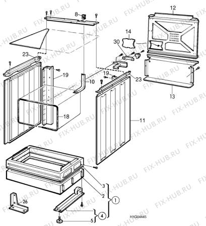 Взрыв-схема комплектующей Rosenlew RMK60 - Схема узла H10 Chassis